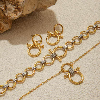 Horse Bit O-Ring Jewelry Set  Necklace, Bracelet & Earrings