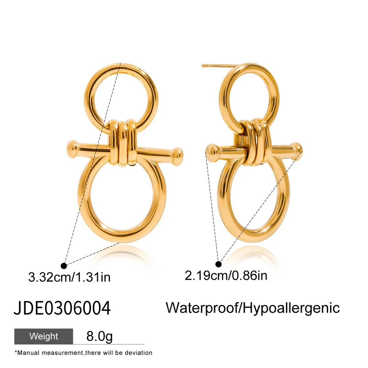 Horse Bit O-Ring Jewelry Set  Necklace, Bracelet & Earrings