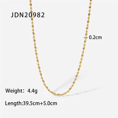 18K Gold Plated Bead Chain Necklace