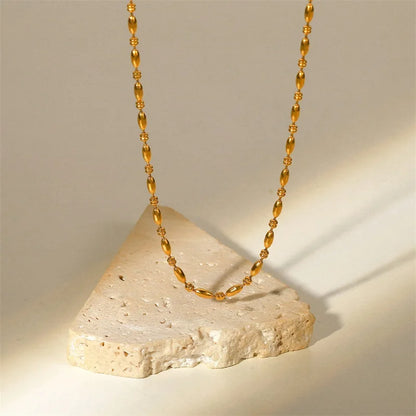 18K Gold Plated Bead Chain Necklace
