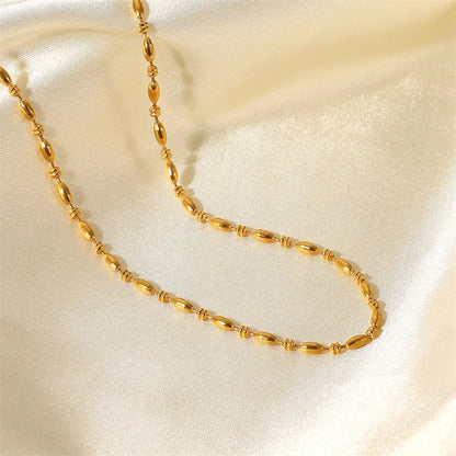 18K Gold Plated Bead Chain Necklace
