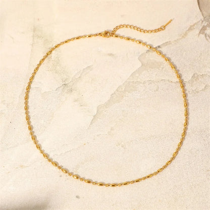 18K Gold Plated Bead Chain Necklace