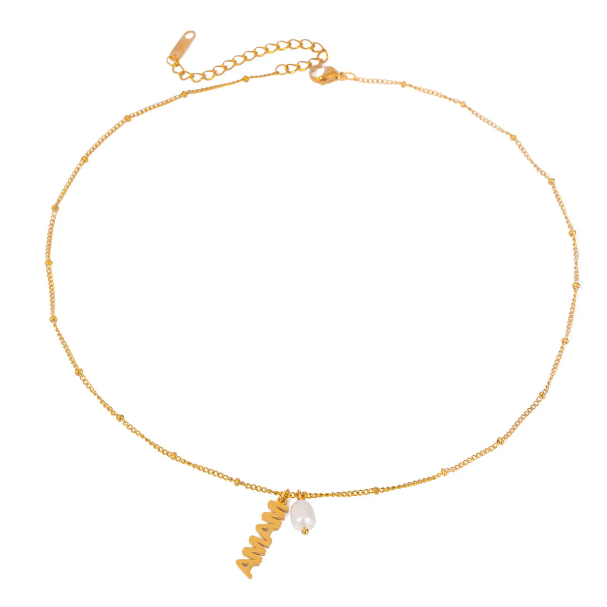 MAMA Letter Pearl Pendant