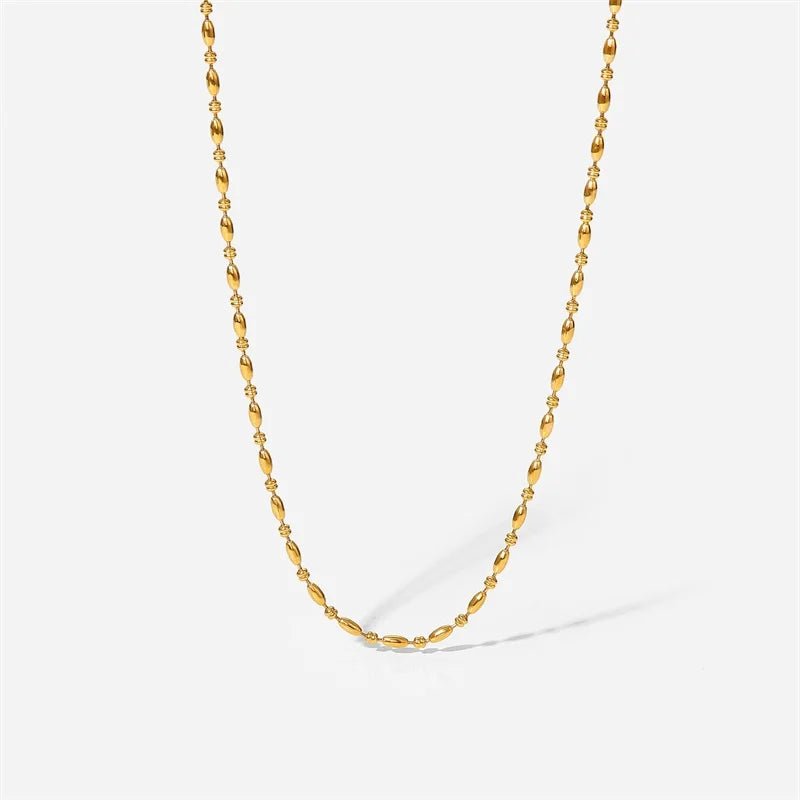 18K Gold Plated Bead Chain Necklace