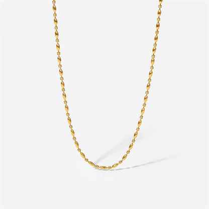 18K Gold Plated Bead Chain Necklace